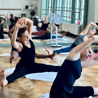 A relaxing flexibility finish for ballet students